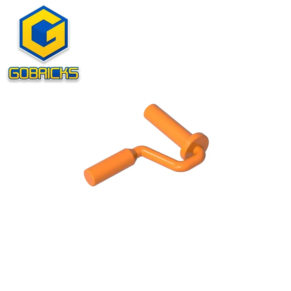Color: WHITE - Gobricks GDS-90263 Equipment Paint Roller Brush Handle Edge On Handle compatible with lego 12885 Assembles Building Blocks