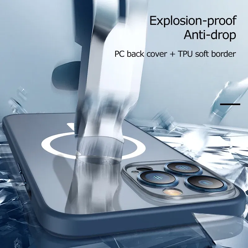 Color: Purple Pink, Material: Microfiber - Magsafe Magnetic For IPhone 15 Promax Phone Case For iPhon 11 12 13 14 15 Pro Max Plus Lens Glass Ring Protection Silicone Cover