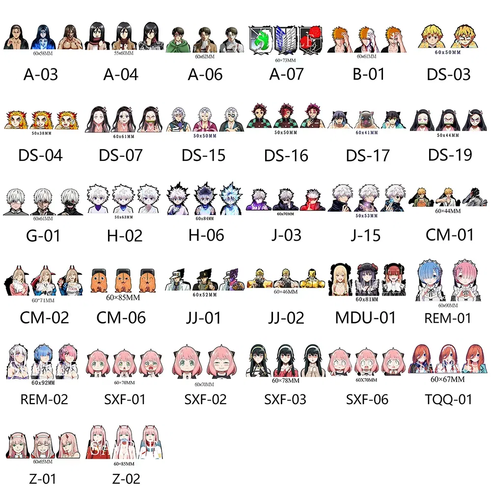 Color: Gold - Anime Mini Motion Stickers Pochita Power Denji Chainsaw Man Attack on Titan Decals for Phones,cup,laptop,Etc.Waterproof