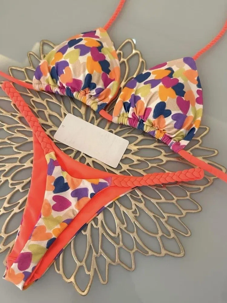 Color: Gold, Size: L - Bikini High Waist Swimsuit Sexy Thong Bikini Set Zebra Print Women Brazilian Swimwear 2023 New Biquini Swim Bathing Suits Women