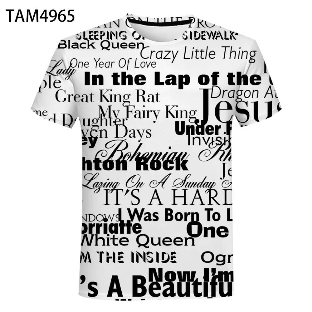 Color: Brown, Size: XXS - New British Rock Band Queen 3D Printed Men Women T-shirt Casual Short Sleeve Oversized Tees Tops Fashion Punk O-Neck Clothing