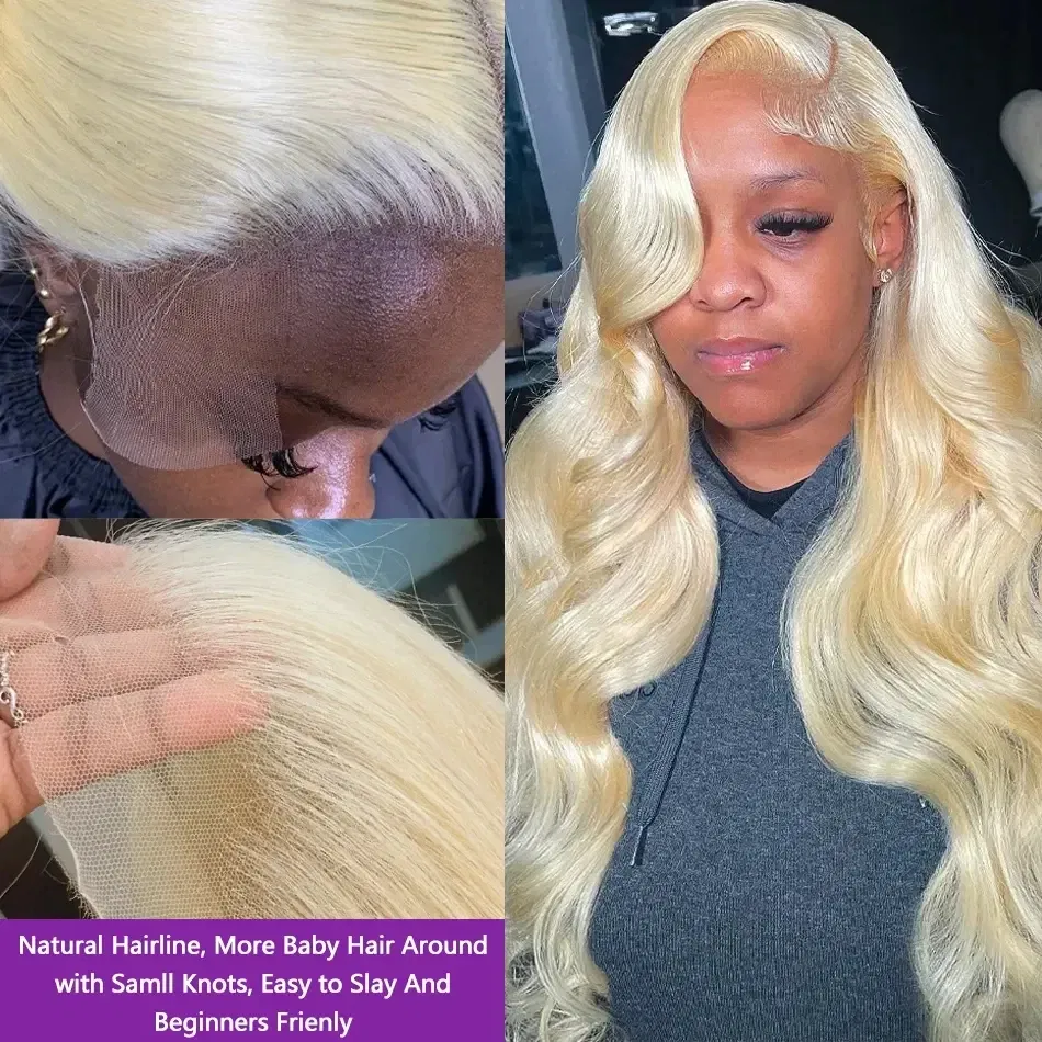 Hair Color: #18, Stretched Length: 38inches, Density: 100%, Ships From: CHINA - Blonde 613 HD Lace Frontal Wig 13x6 Body Wave HD Lace Frontal Wig 613 Colored Human Hair Wigs 30 Inch Long Loose Deep Wig Blonde