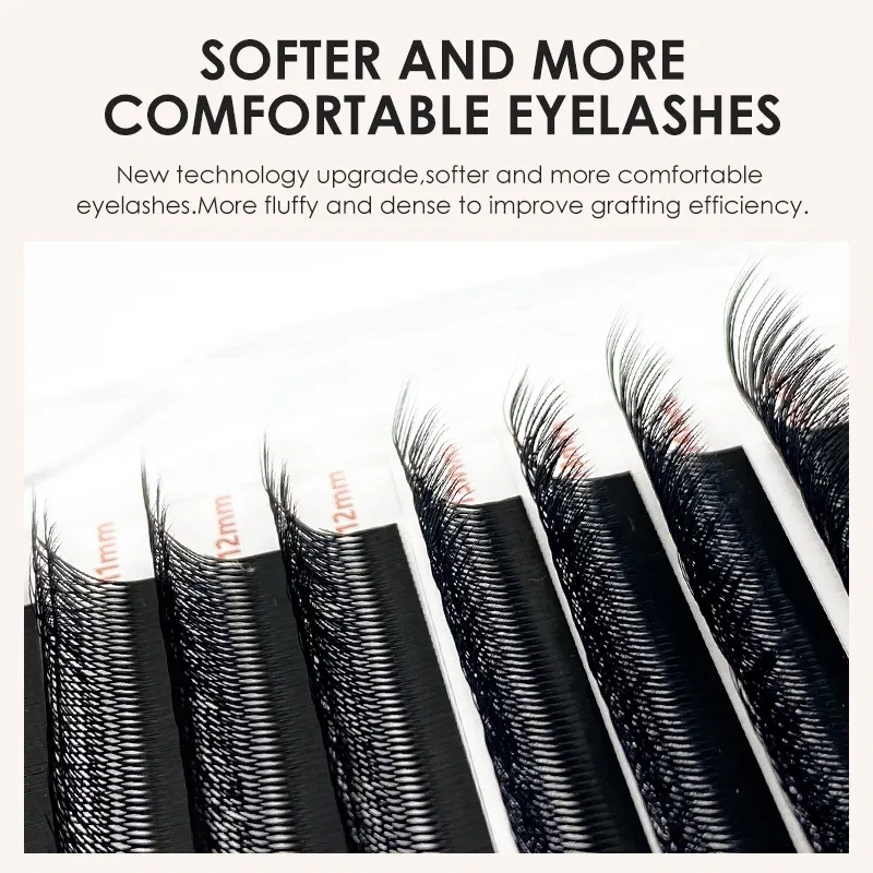 Color: Brushed Chrome, Curl: L, Thickness: 0.07mm, Length: 17mm - NATUHANA 3D 4D WW Shaped Eyelash extensions 0.07mm C D L LU Curl Premade Fans Faux Mink Volume Lashes Korean Make Up Tool