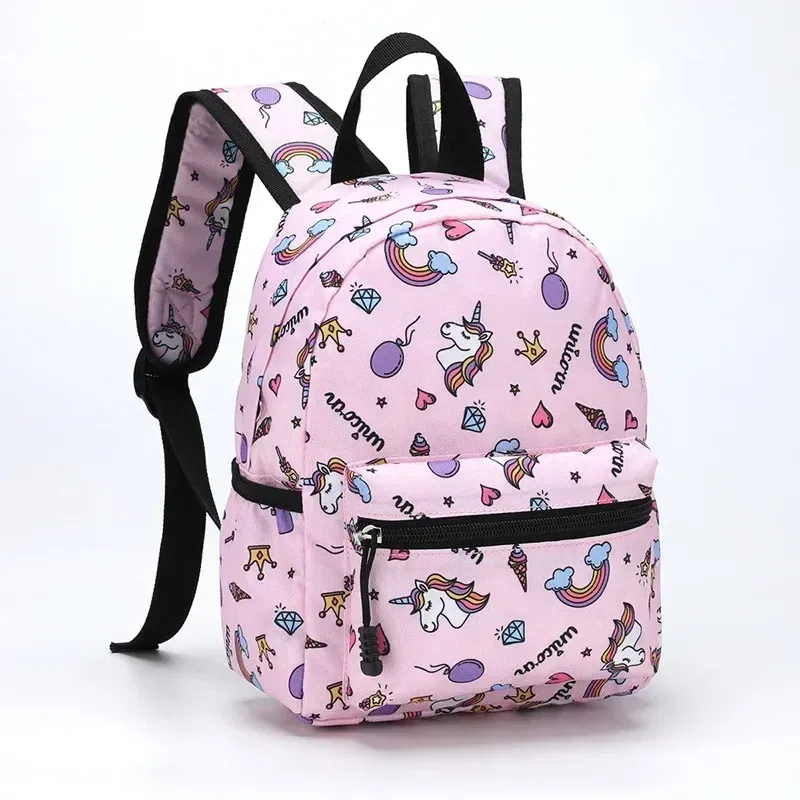 Color: black, Size: 13 inches - Casual Kids Backpack Dinosaur School Bag Travel Rucksack Cartoon Kids Boy Girls Schoolbag Student Bookbag Children Daypack Bag