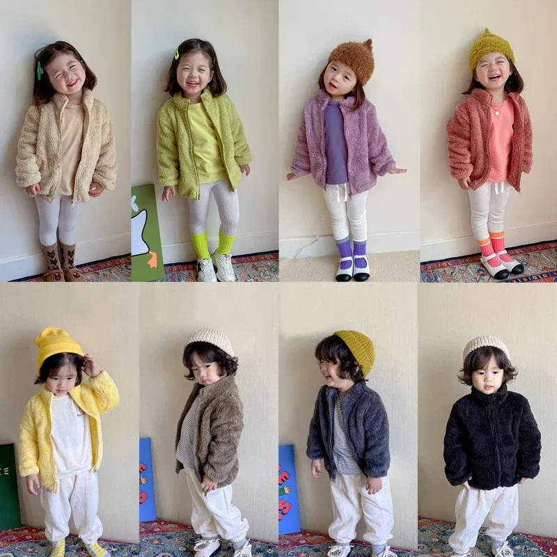 Color: SKY BLUE, Kid Size: 9T - Kids Winter Coats 2024 New Children Outerwear Boy Warm Fleece Jacket Baby Girls Jackets for Autumn Spring Children Clothing