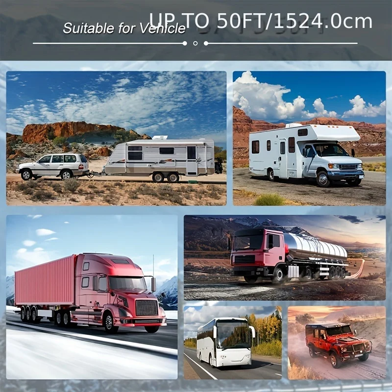 NEW 5G WiFi HD with Solar Panel 100M Magnetic Hitch Wireless Backup Camera Bus Van Truck RV Car DVR Front Rear View