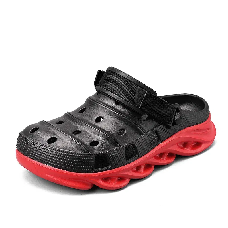 Color: SKY BLUE, Shoe Size: 42 - Fashion Garden Shoes Men's Clogs Slippers Sandal Flat Camouflage Sandals Male Sneakers Outdoor Flip Flops Home Clogs