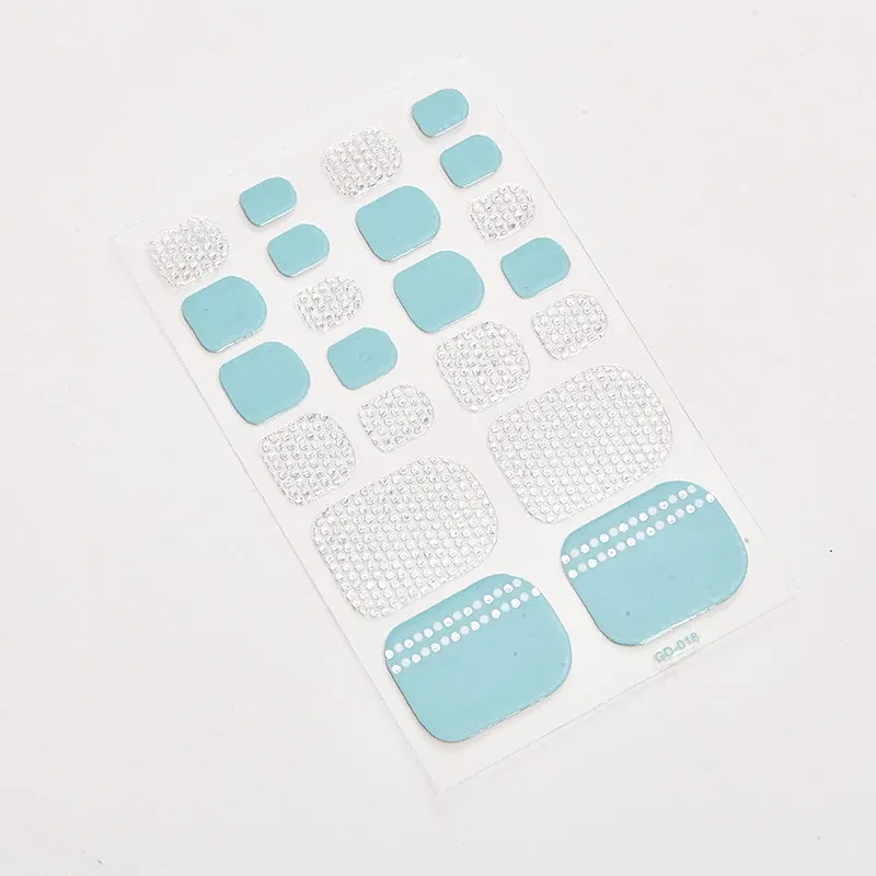 Color: Orange - 22 Tips/Sheet Fashion Nails Sticker Designer Nail Accesoires Nail Adhesive Nail Wraps DIY Valentines Loveliness Designed Shiny