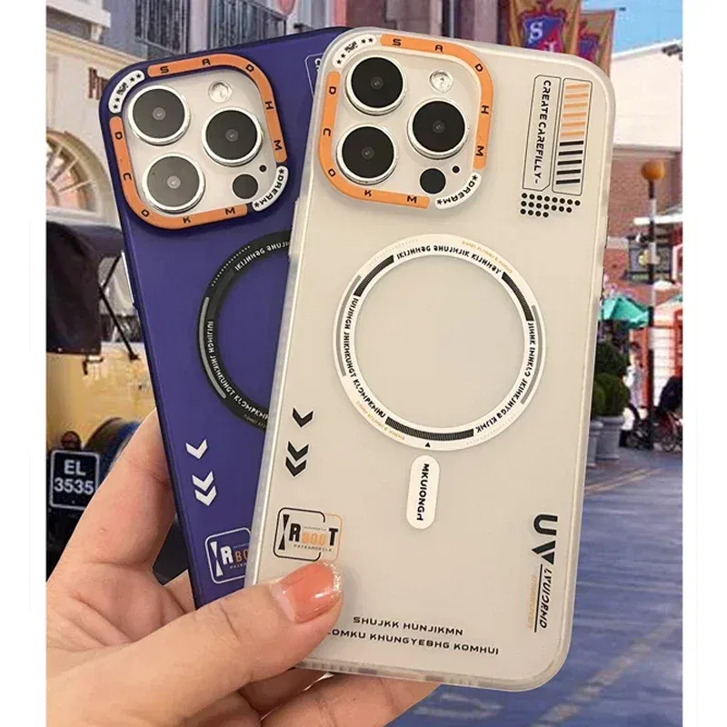 Color: black, Material: CANVAS - Matte Magnetic Phone Case For iPhone 12 13 14 15 16 Pro Max Megsafe Wireless Charge Frosted Back Metal Lens Frame Buttons Cover