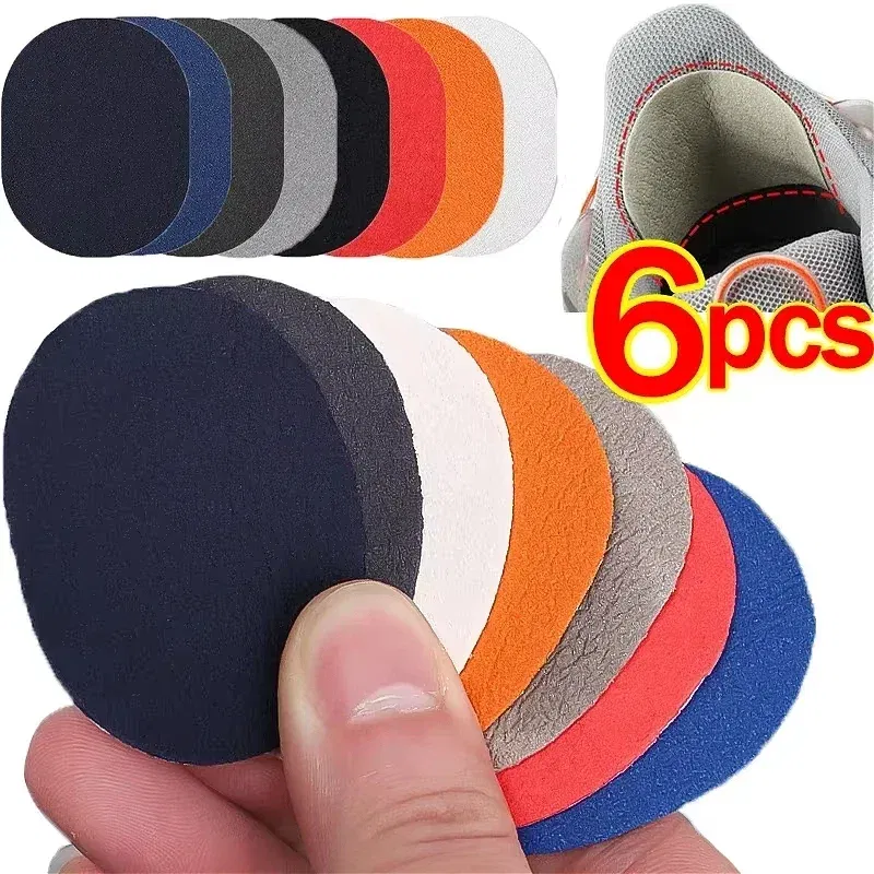 Color: Beige - 6pcs Heel Wear Repair Shoe Patch Stickers Unisex Anti-Wear Heel Protector Adhesive Patch Repair Shoes Heel Sneakers Protector