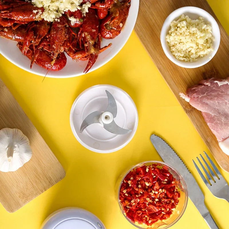 Color: Blue, Ships From: CHINA - Multifunctional Cooking Machine Automatic Meat Grinder Baby Supplementary Food Stirring Minced Garlic Minced Meat