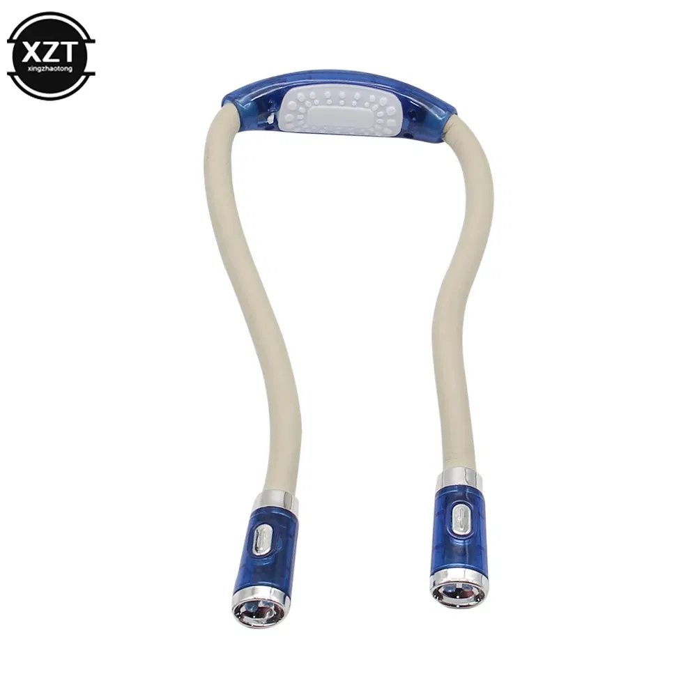 Emitting Color: green - Flexible Neck Hug Book Light LED Neck Night Handsfree Led Neck Light Hug Reading Lamp Novelty Led Night Camping Light Flashlight