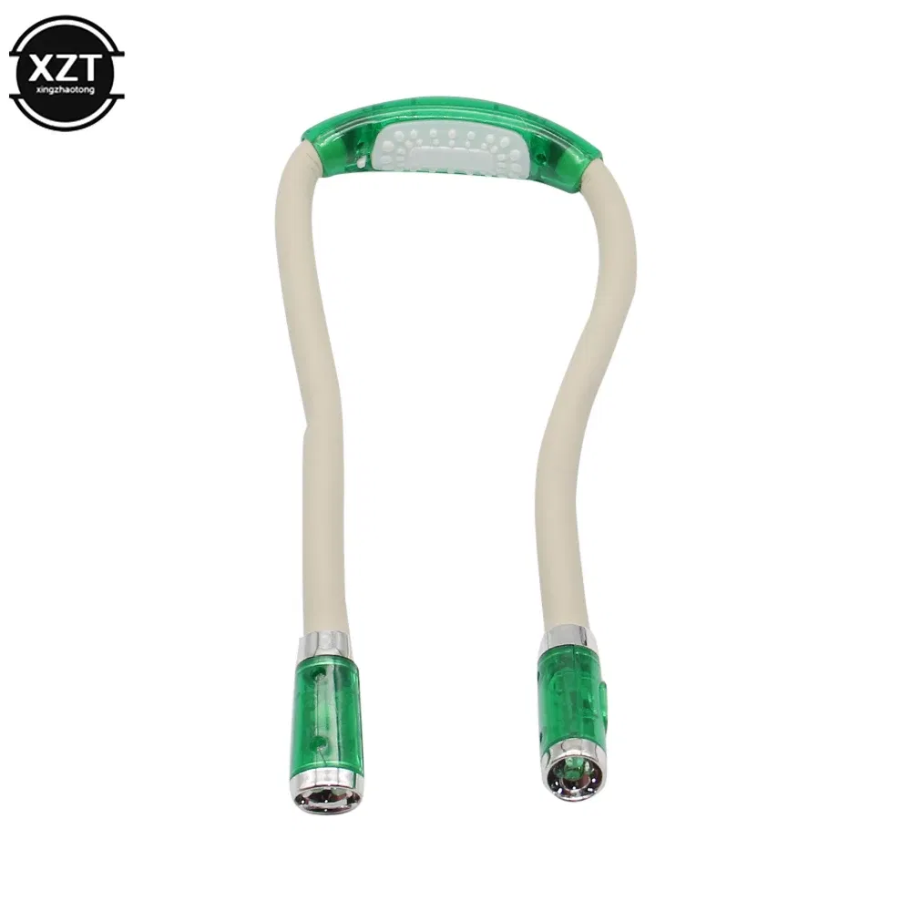 Emitting Color: green - Flexible Neck Hug Book Light LED Neck Night Handsfree Led Neck Light Hug Reading Lamp Novelty Led Night Camping Light Flashlight