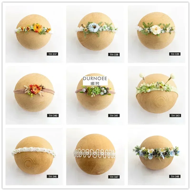 Color: Champagne - Baby Headband Newborn Photography Flower Headbands  Baby Photo Infant Headwear