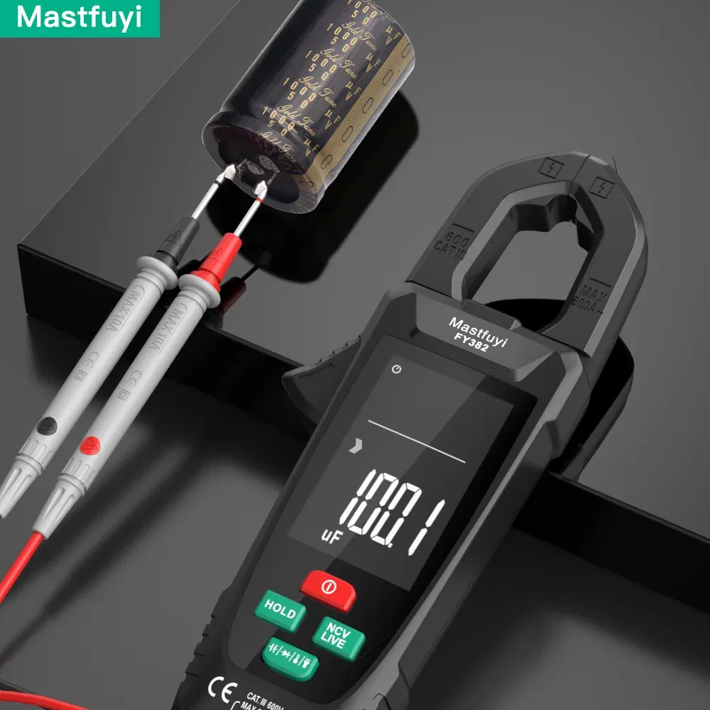 Color: Pink - MASTFUYI digital clamp meter 3 in 1 multifunction multimeter&electrical tester &temperature meter True RMS NVC induction Ammet