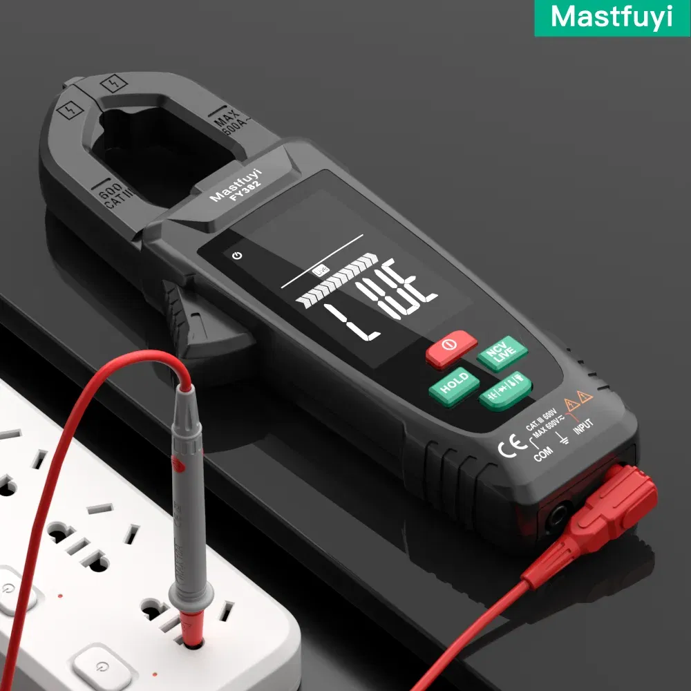 Color: Pink - MASTFUYI digital clamp meter  3 in 1 multifunction  multimeter&electrical tester &temperature meter True RMS NVC induction Ammet
