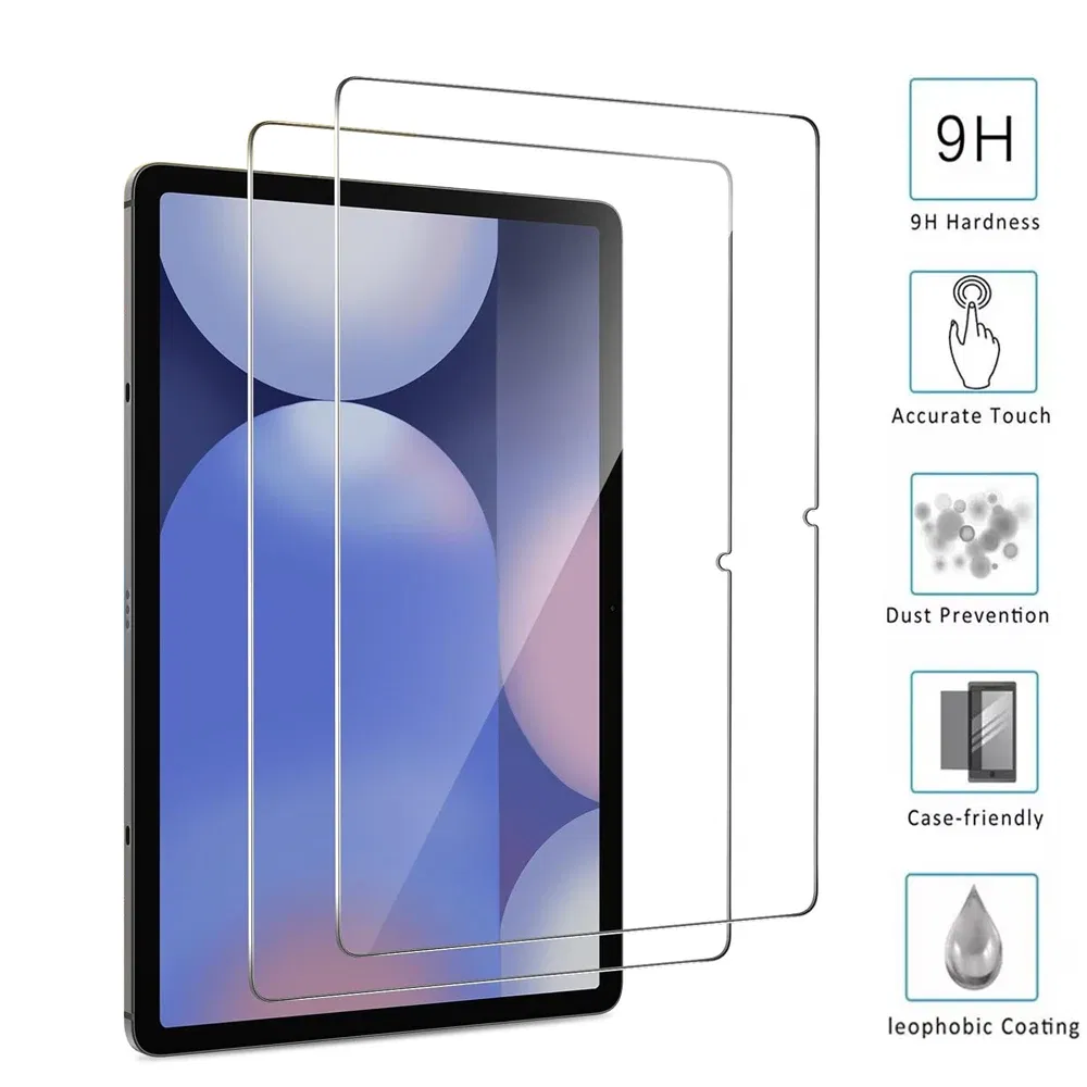 Color: Brown - 2PCS Screen Protector Tempered Glass For Samsung Galaxy Tab A7 T220 T500 A8 X200 A9 S6 S7 T870 S8 X700 S9 Lite FE Plus Gen Film