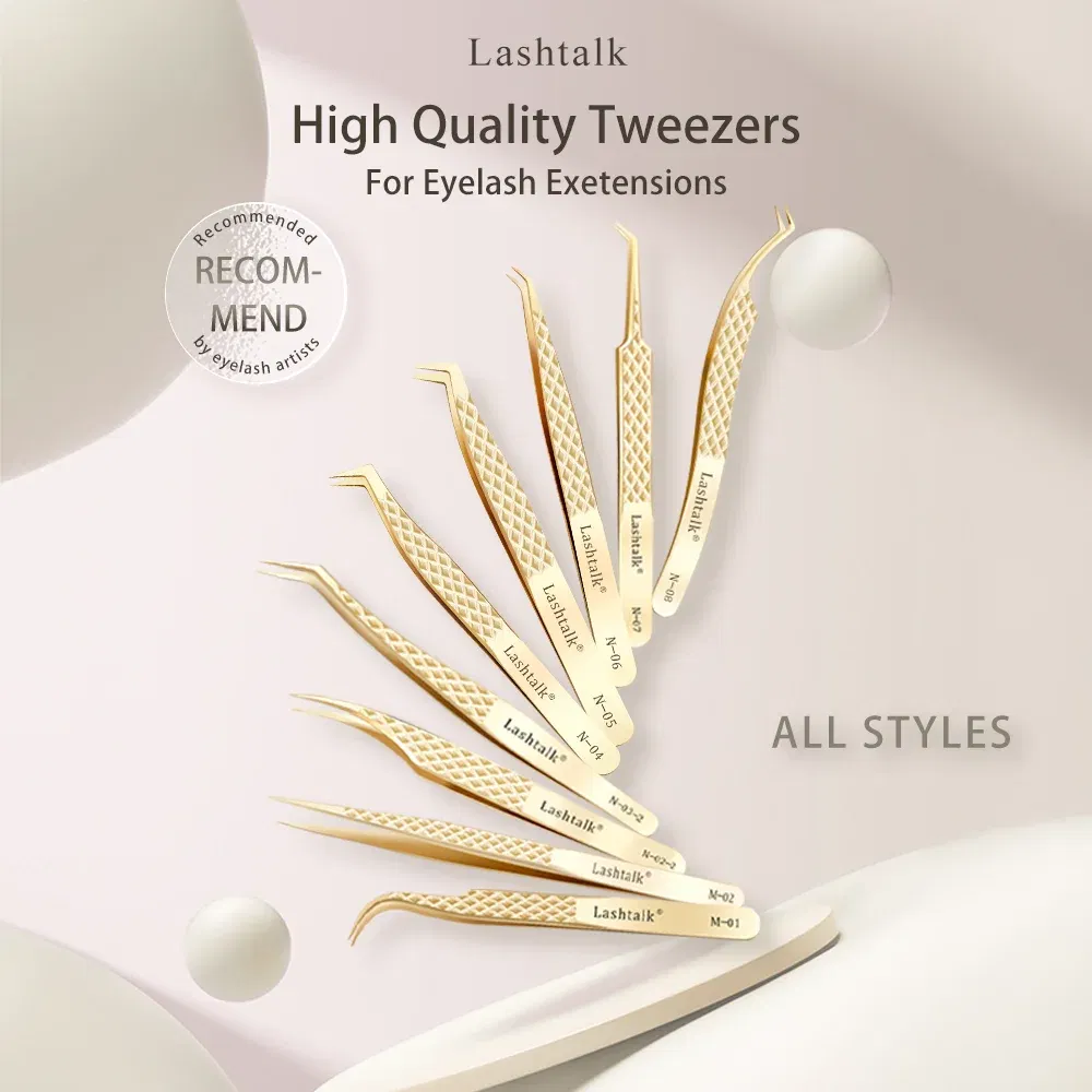 Color: Other - Lashtalk Eyelash Extension Tweezers Makeup Tools From Nagaraku Stainless Steel Non-magnetic Volume FakeLashes Supplies Accurate
