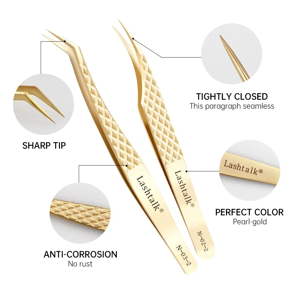 Color: Other - Lashtalk Eyelash Extension Tweezers Makeup Tools From Nagaraku Stainless Steel Non-magnetic Volume FakeLashes Supplies Accurate