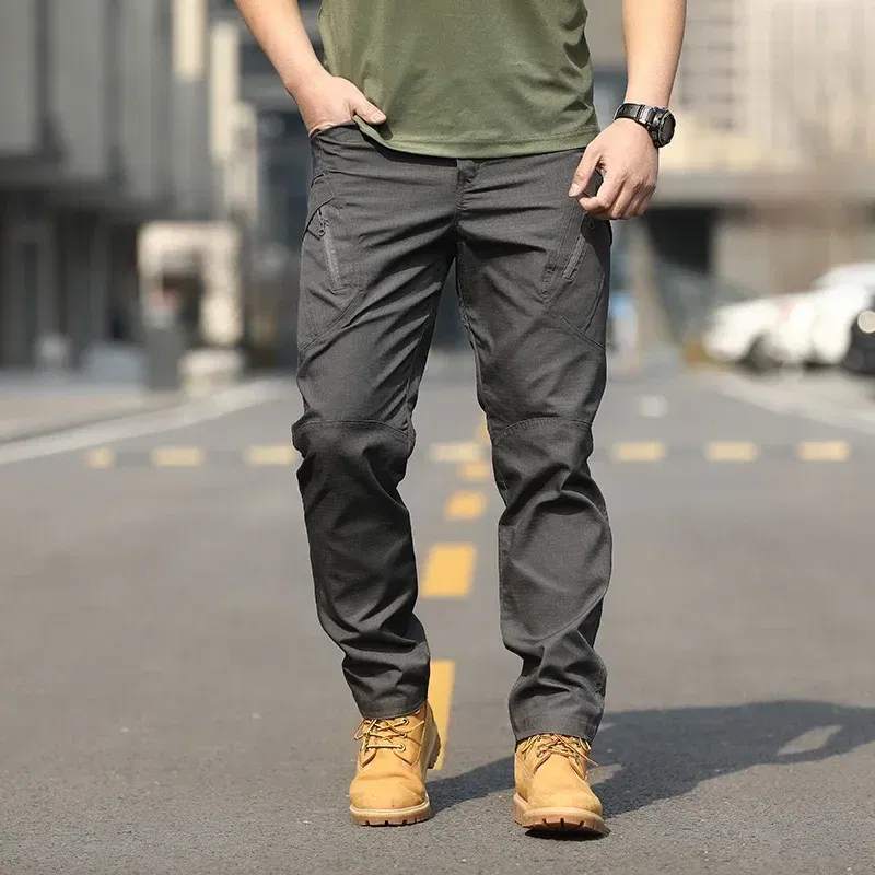 Color: Champagne, Size: XXXL - Archon X9 Tactical Pants Slim Fit Waterproof Camouflage Training Pants Spring Autumn Breathable Waterproof Overalls Loose Wear