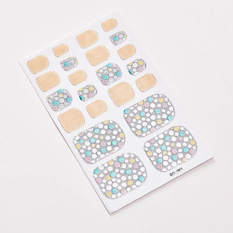 Color: Ice Blue - 22 Tips/Sheet Nail Decoration Fashion Nail Stickers Nails Sticker Designer Loveliness Nail Art Stickers Nail Tape Full Beauty