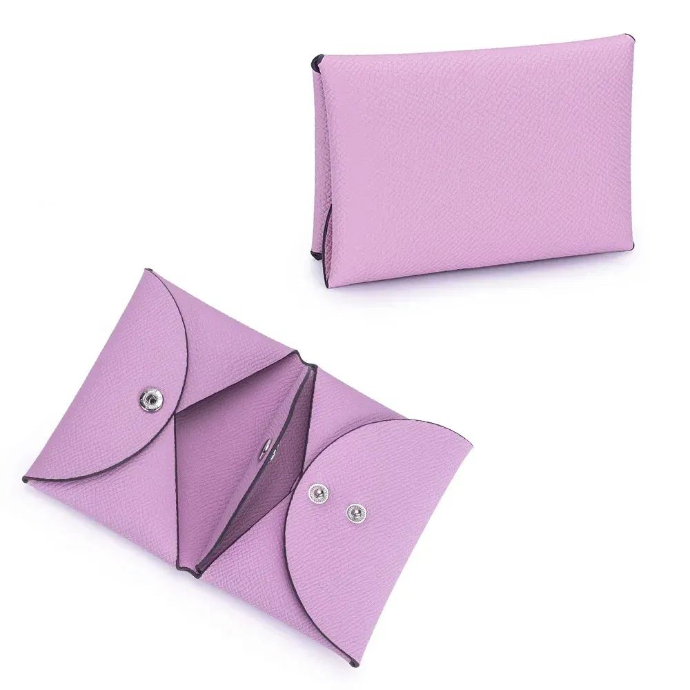 Color: Pink - Mini Coin Purse Genuine Leather Small Coin Wallet Genuine Leather Hasp Coin Purse Pouch Change Holder Card Holder for Men Women