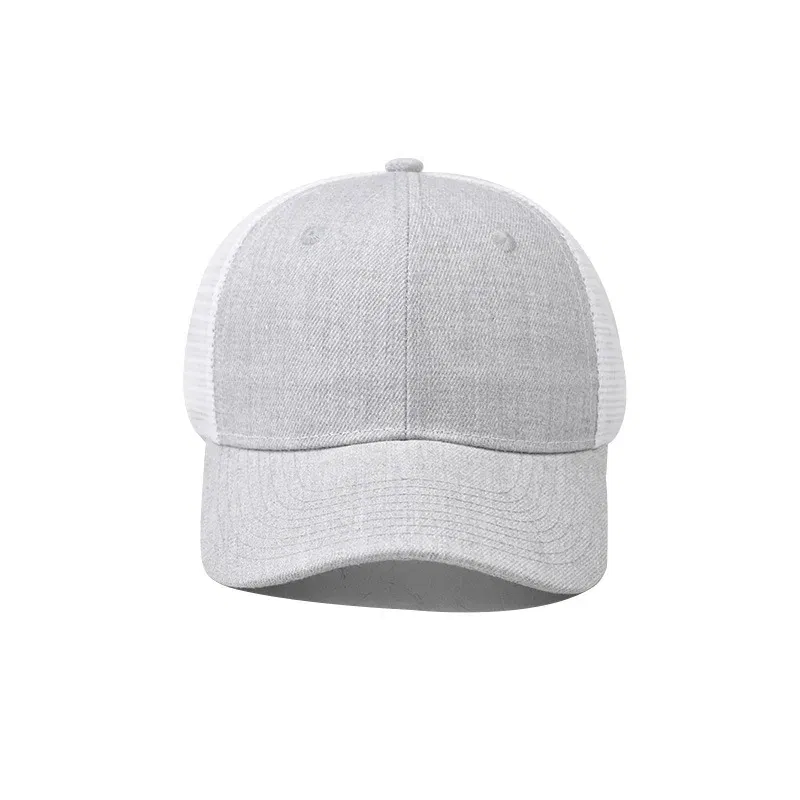 Color: Sky blue, Size: Adjustable - Baseball Cap Adult Net cap Shallow Curved eaves Hat Unisex Summer hat Breathable hat shade Spring Autumn Cap Hip Hop Fitted Cap