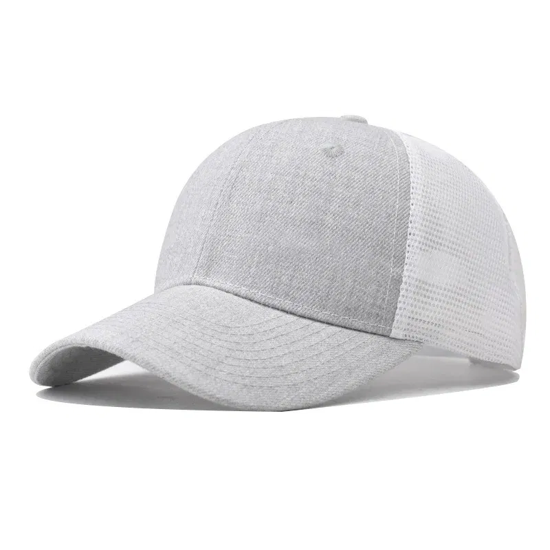 Color: Sky blue, Size: Adjustable - Baseball Cap Adult Net cap Shallow Curved eaves Hat Unisex Summer hat Breathable hat shade Spring Autumn Cap Hip Hop Fitted Cap