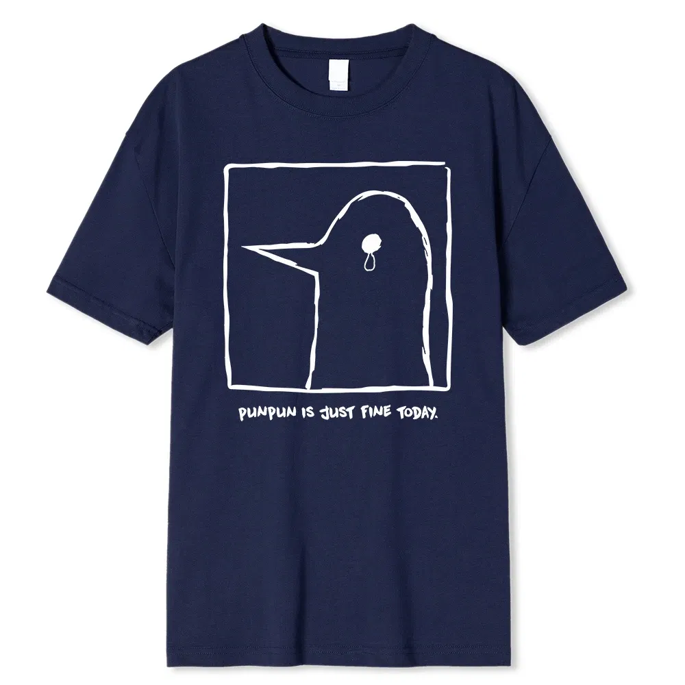 Color: Dark Grey, Size: XXXL - Oyasumi PunPun Modal Print T-Shirts Funny Anime Streetwear Camisetas Men Women Short-sleev Fashion Harajuku Cartoon Tee Shirt