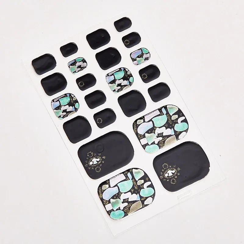 Color: Brown - 22 Tips/Sheet Nail Sticker Album Nail Designs Manicure Nail Accesoires Nail Art Stickers Nail Wraps DIY  Women Salon Loveliness