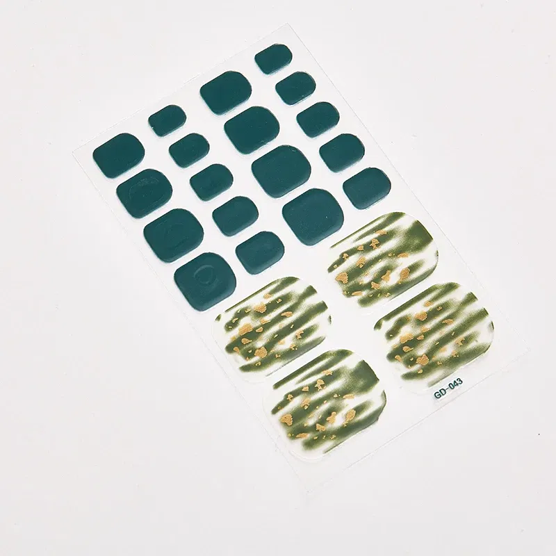 Color: Brige - 22 Tips/Sheet Manicure Decoration Full Beauty Novidades Nails Sticker Designer Nail Accesoires Sticker For Nails Nail Art