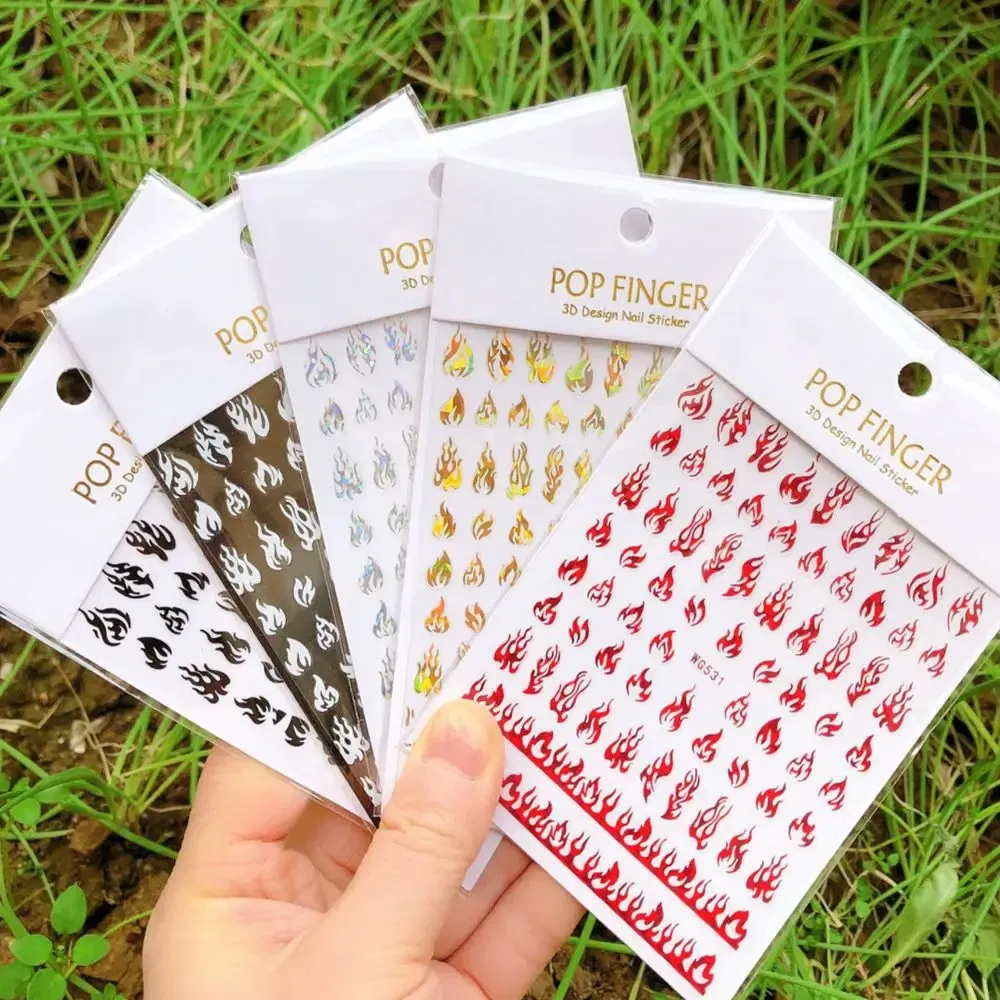 Color: Khaki - 1PCS New English Alphabet Nail Stickers Multi-Color Laser Reflective Nail Slider Art Cool Text Nail Kit