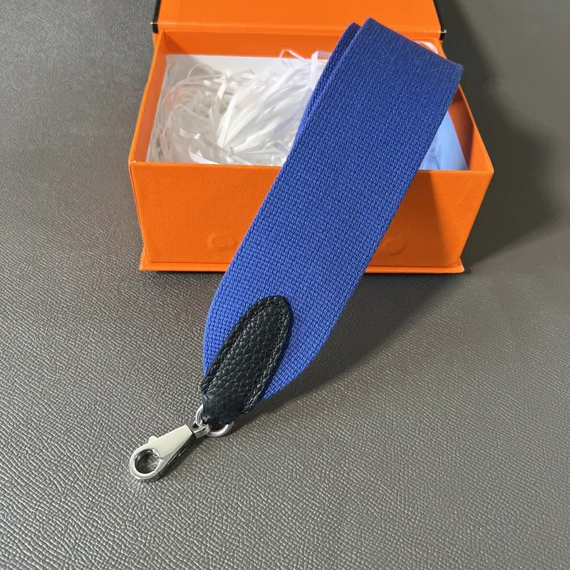 Color: Orange, Size: XL - Hand-Sewn Leather Woven Canvas Shoulder Strap 5cm Wide Wax Line Herbag Evelyn Replacement Bag Accessory