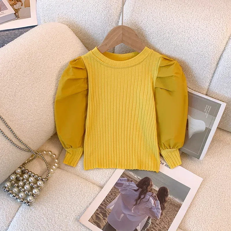 Color: black, Kid Size: 4T - Girls White Long Sleeve T-shirt  Shirt Princess Shirt for Tddler Girl Sweet Pullover Casual Shirt Children Tops Pullover