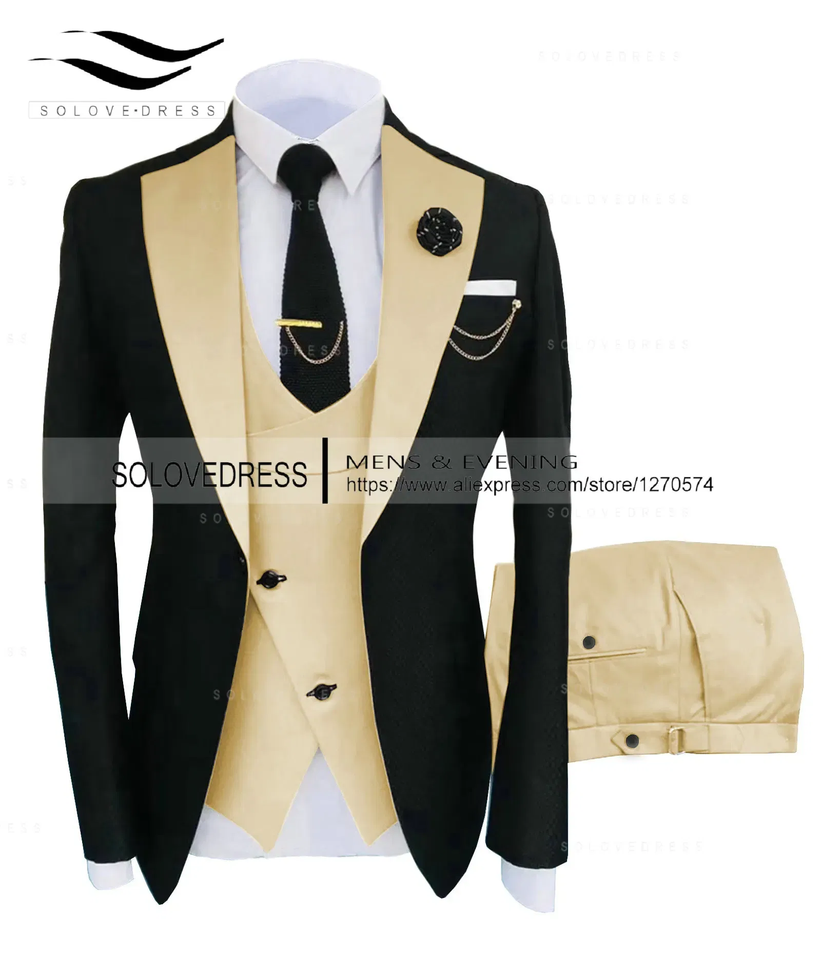 Color: Silver, Size: XS - ( Jacket + Vest + Pants )Suits for Mens 2024 Casual Business Suit High-end Social Formal Suit 3 Pcs Set Groom Wedding Men