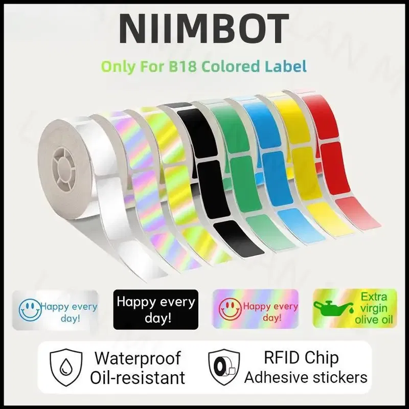 color: Pink - NIIMBOT B18 Printer label,Tapes for Thermal Transfer Label Printer/Color label , for a long time without fading,14x30mm series.