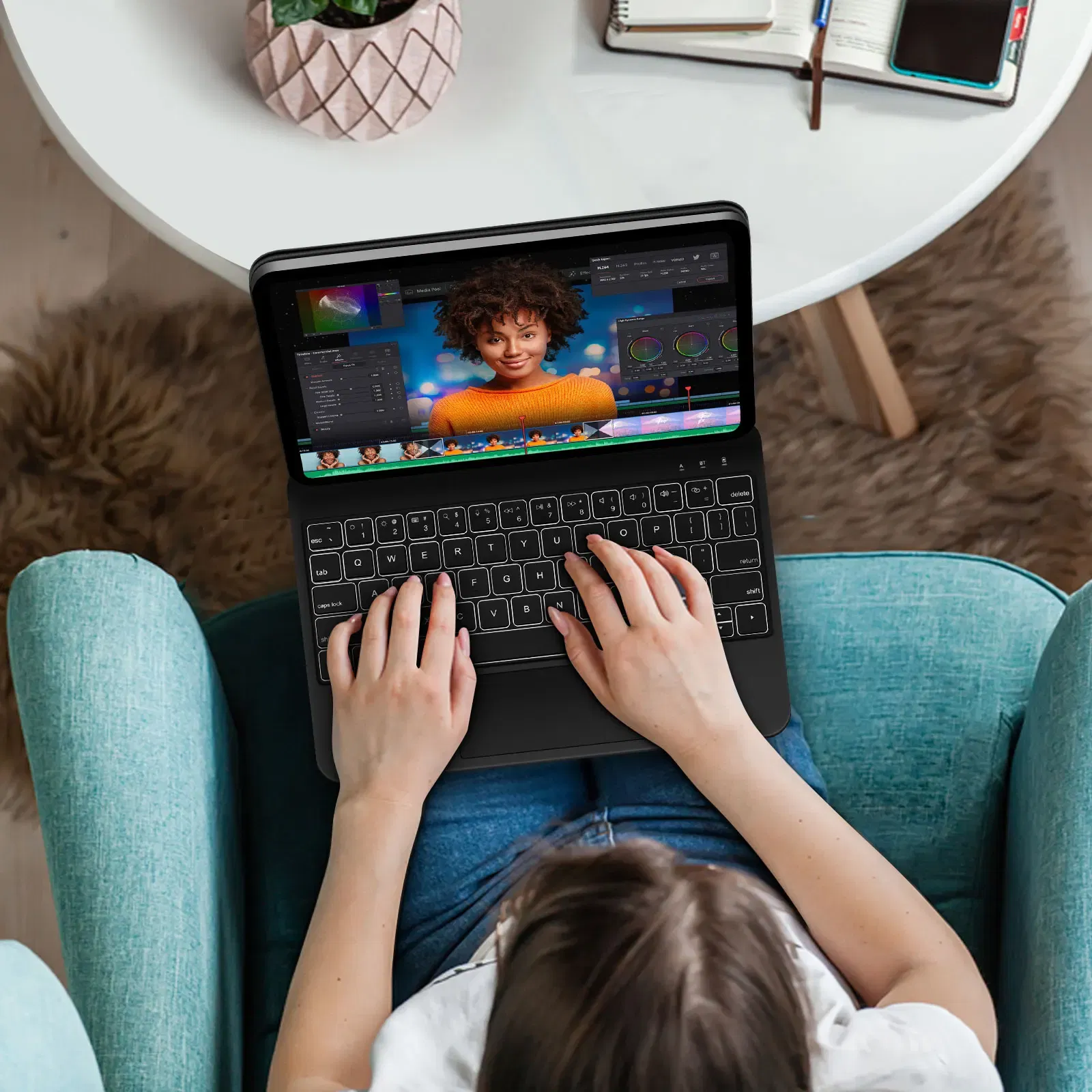 Color: Other - GOOJODOQ Backlight Magic Keyboard for iPad Air 6 2024 case for iPad Air 11 inch case iPad Air 5 Air 4 10.9 inch Cover folio