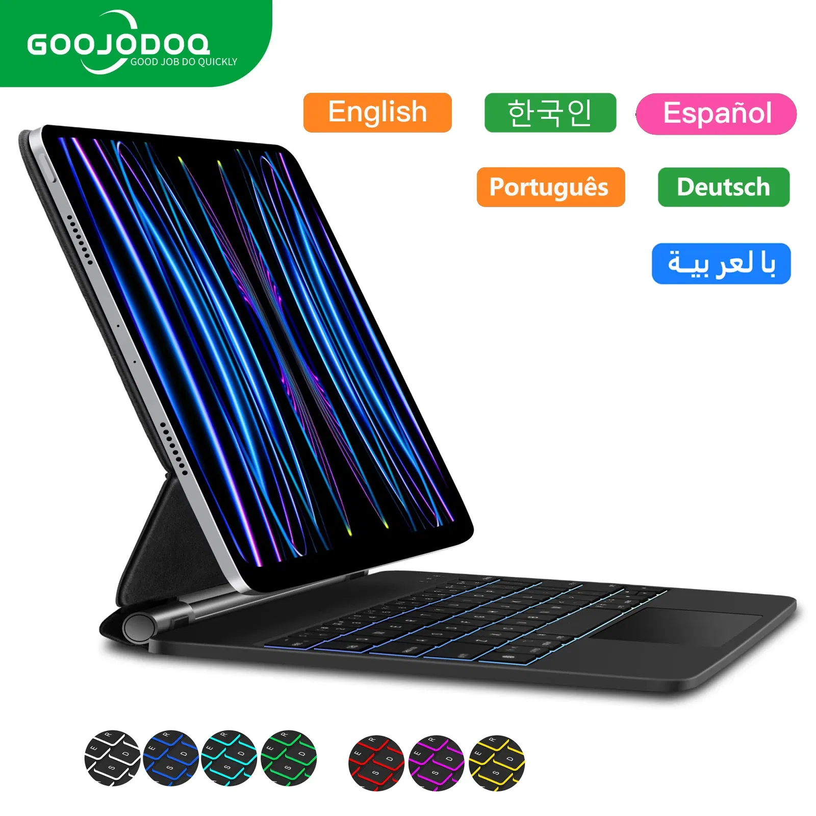 Color: Other - GOOJODOQ Backlight Magic Keyboard for iPad Air 6 2024 case for iPad Air 11 inch case iPad Air 5 Air 4 10.9 inch Cover folio