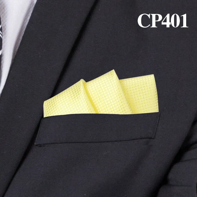 Color: WHITE - Fashion Suits Pocket Square For Men Business Chest Towel Hanky Gentlemen Plaid Hankies Classic Suit Napkin Mens Handkerchief