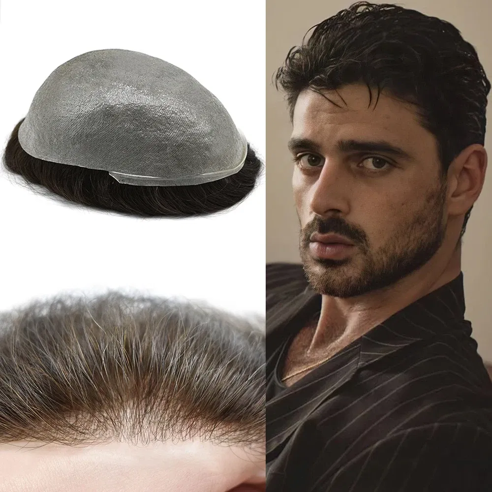 Toupee Color: 22R#, Toupee Density: 90%, Length: 6 inches, Ships From: CHINA, Toupee Size: 8x10 - Men Toupee Hair Systems Ultra Thin Skin 0.06MM V-LOOP Capillary Prosthesis Invisible Hairline Real Human HairPieces Hair Units