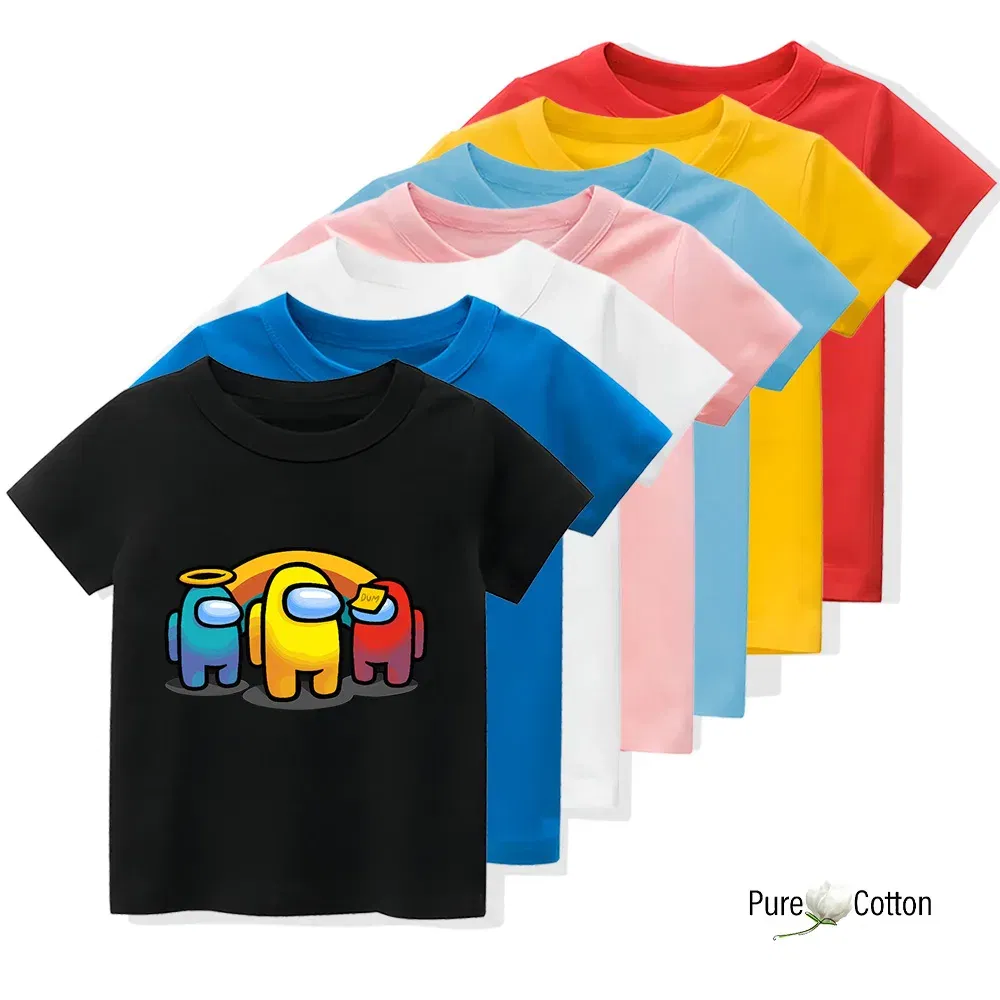 Color: WHITE, Kid Size: 4 - Summer trend wear with many anime patterns sunscreen printing close to the skin cool 4-12 years old children delicate line unifo