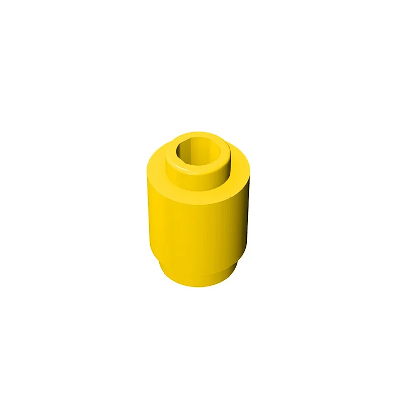 Color: Yellow - 50PCS 3062b 30068 35390 3062 Accessories 1x1 Cylindrical Brick DIY Buildings? Blocks Educational Toys City Toy
