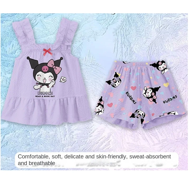 Color: Beige, Kid Size: 6 - New Spring Autumn Children's Clothing Sets Elsa Boy Sleepwear Long sleeved pants Clothes Kids Pajamas Set Baby Girls Pyjamas