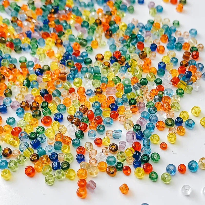 Color: Red, Item Diameter: 4mm - 2mm 3mm 4mm Glass Seed Loose Beads Small Charms DIY Craft Bracelet Beads for Jewelry Making Supplies Necklace Accessories