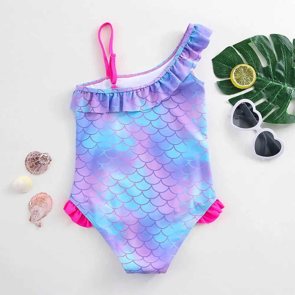 Color: Pink, Kid Size: 18M - Moana Baby Girl Mermaid Fish Scale Print Swimsuit One-Piece Swimwear Toddler Bathing Suit Beach Outfit