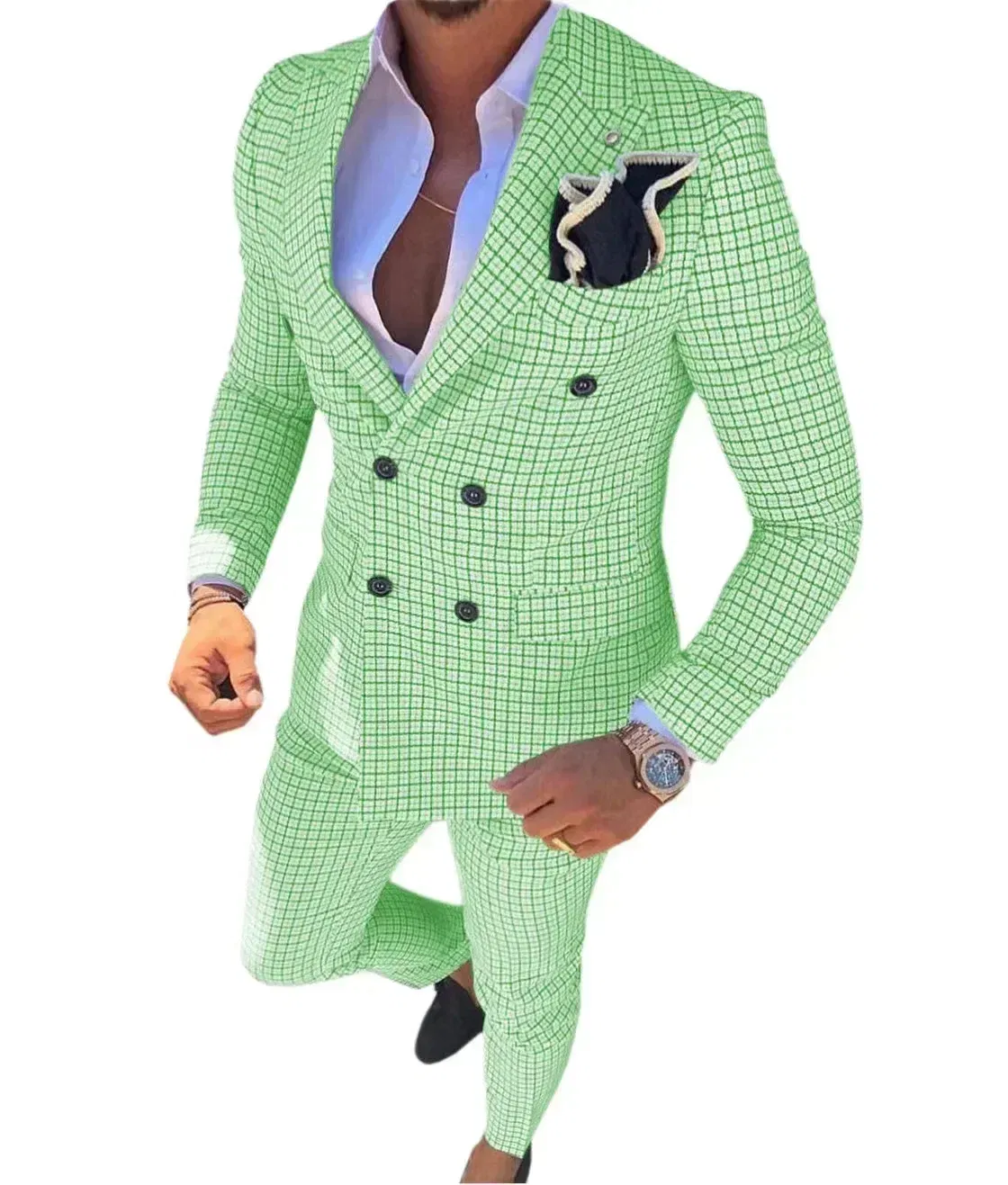 Color: green, Size: XXXL - High Quality 2024 Peak Lapel Men Suits One Button Groom's Wedding Suit Sets of Clothes for Men Evening Dress Performancen