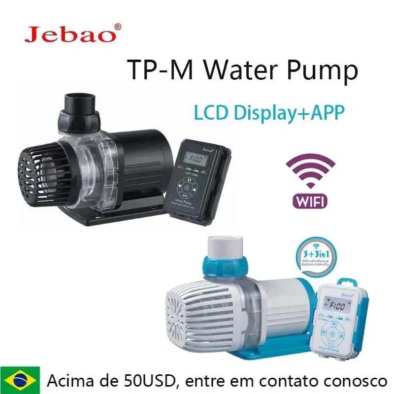 Color: WHITE, Power: 2W - 2023 Jebao Jecod aquarium EP submersible pump LCD display WIFI fish tank inverter silent top water circulation pump fish pond