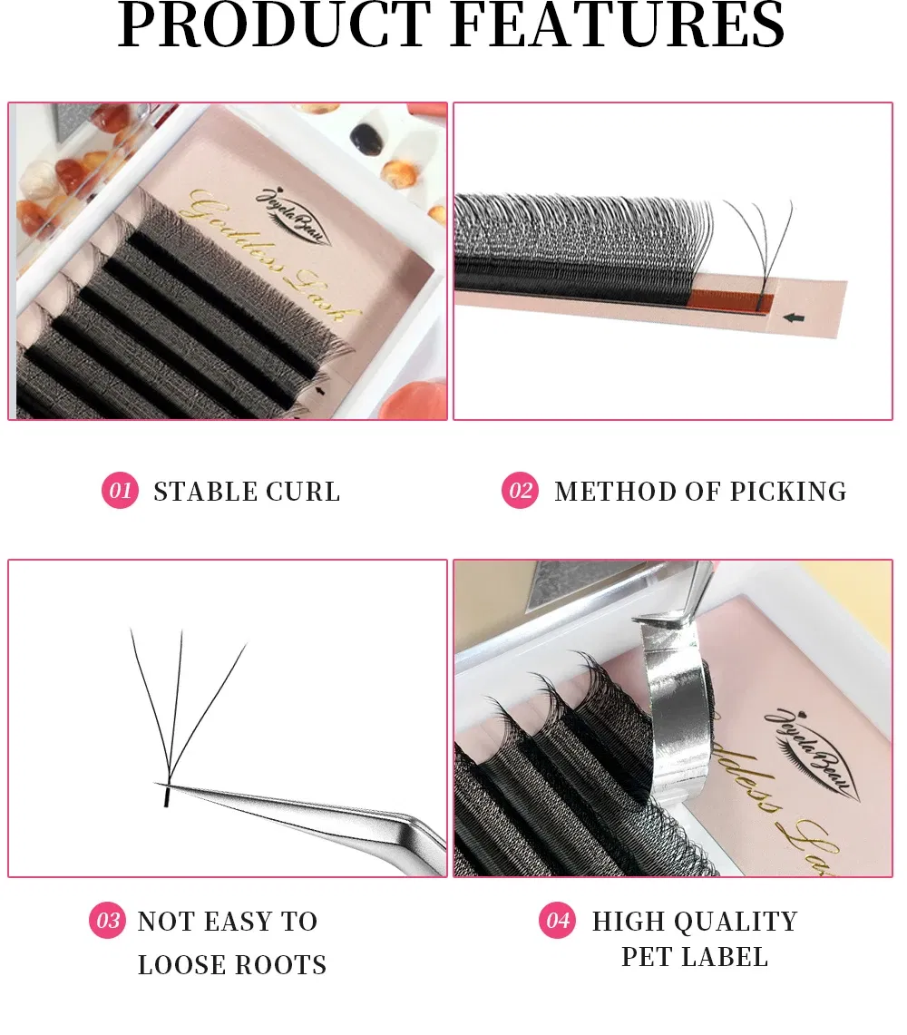 Color: LIGHT BLUE, Curl: C, Thickness: 0.07mm, Length: 11mm, Ships From: CHINA - Goddess 3D/4D/5D/6D/7D/8D W Shape lashes 4D Premade Fan Lash Extensions 0.07 C/D Curl Natural Soft High Quality Idividual Lashes