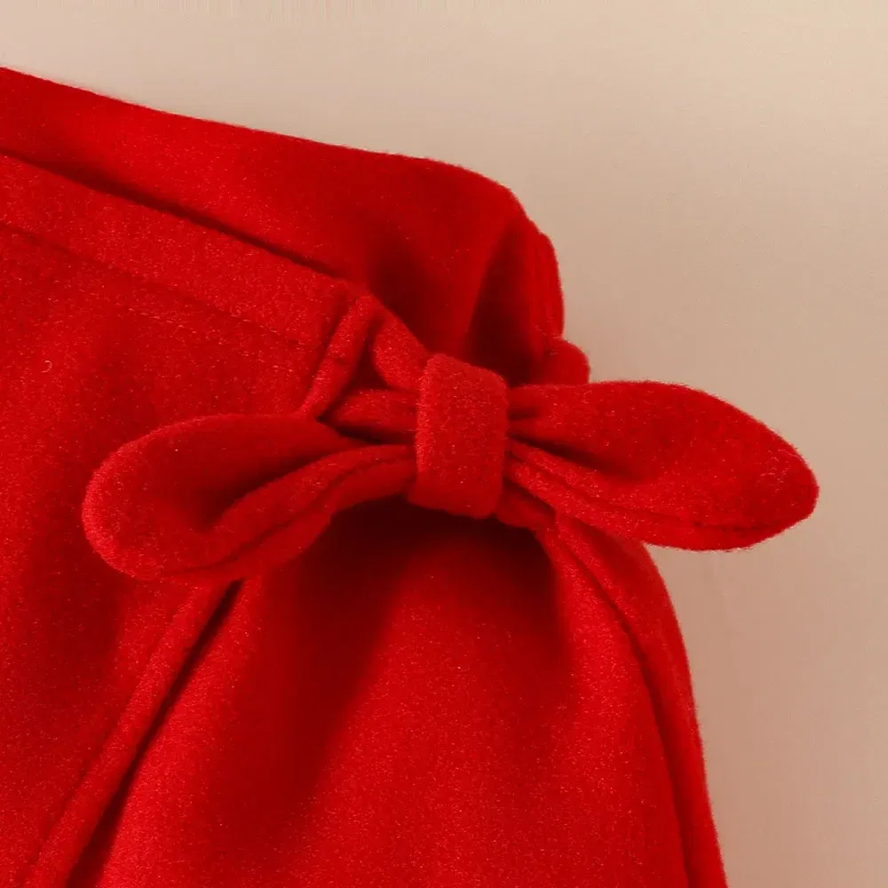 Color: Silver, Kid Size: 18M - Baby Girls Clothes New Year Set 0-3Y Long Sleeve Big Bow Top Irregular Skirt and Beret 3Pcs Toddler Christmas Clothes