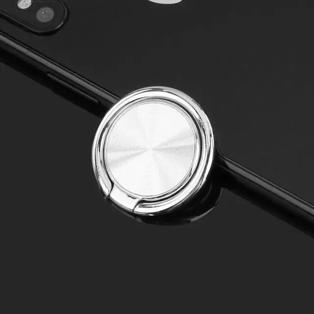 Color: Yellow - CD Pattern Ultra-thin Mobile Phone Ring Buckle Holder 360 Degree New Round Mobile Phone Holder Magnetic Car Ring Buckle